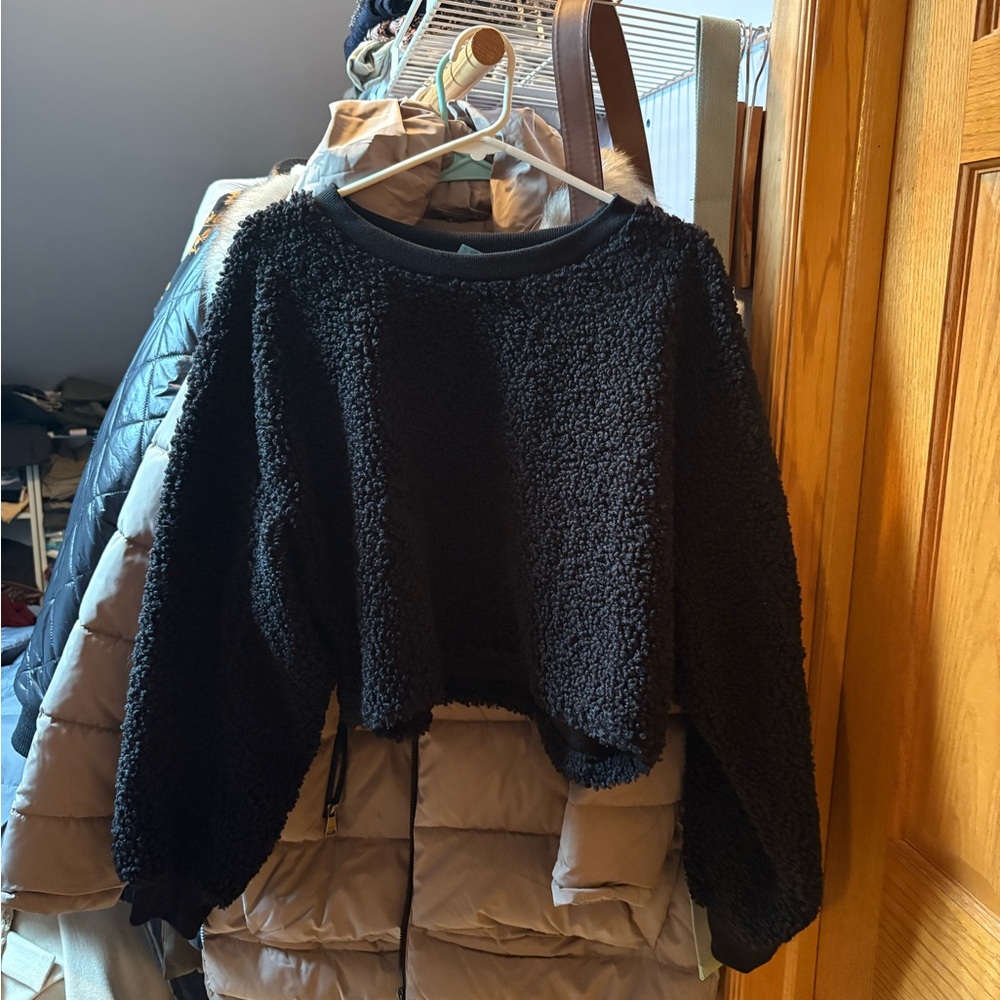 Wild Fable Black Textured Sweater